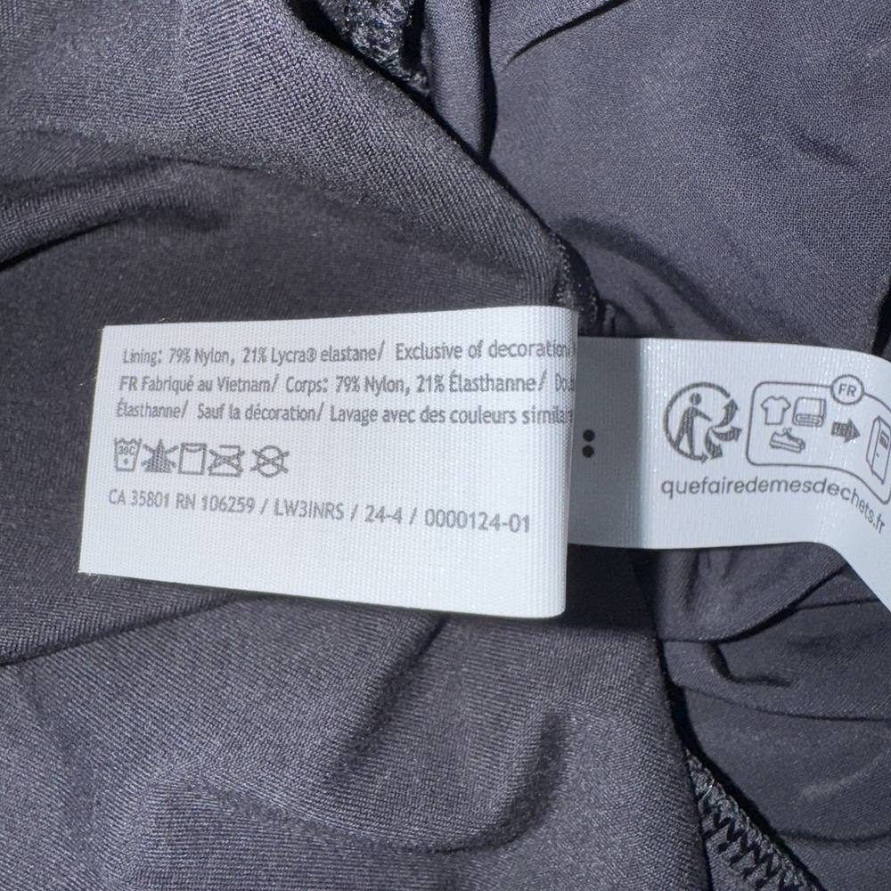 Lululemon Wundermost Square-Neck Black *SHINE* Bodysuit Nulu LS Thong Size L - Picture 10 of 11